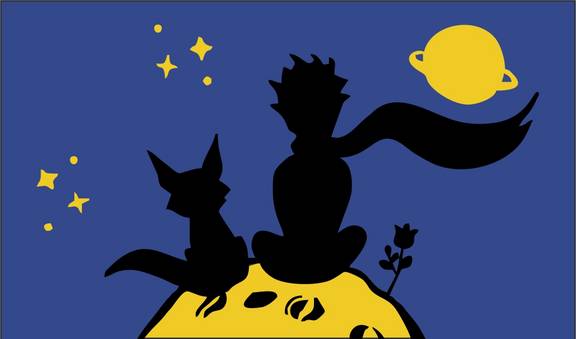 Kleiner Prinz mit Fuchs