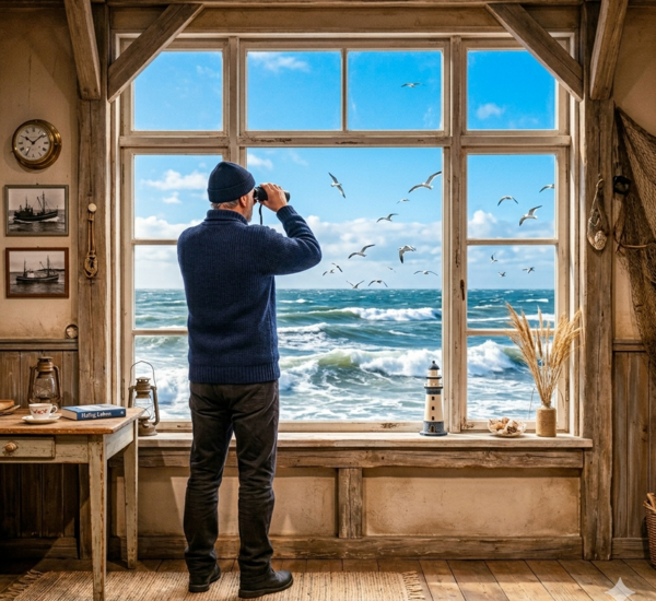 Symbolbild Mann am Fenster